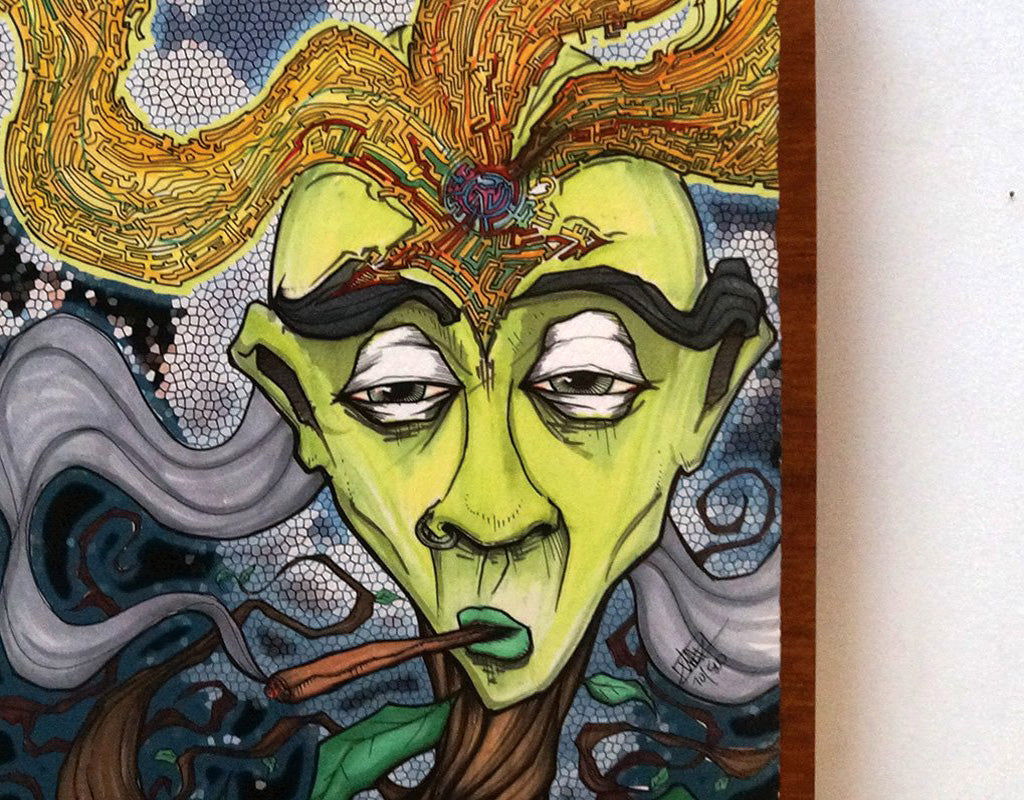 "Downloading" # 70/500 12" x 16"