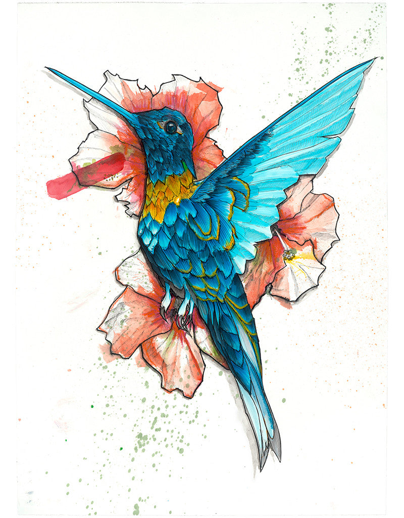 Once, during a night of inspiration based insomnia, I pleaded with my muses to let me sleep, promising I'd get to it during the day. I instantly fell asleep; the vision returned in the morning. That was the first time I learned one could negotiate with the muses. This drawing was that promise.