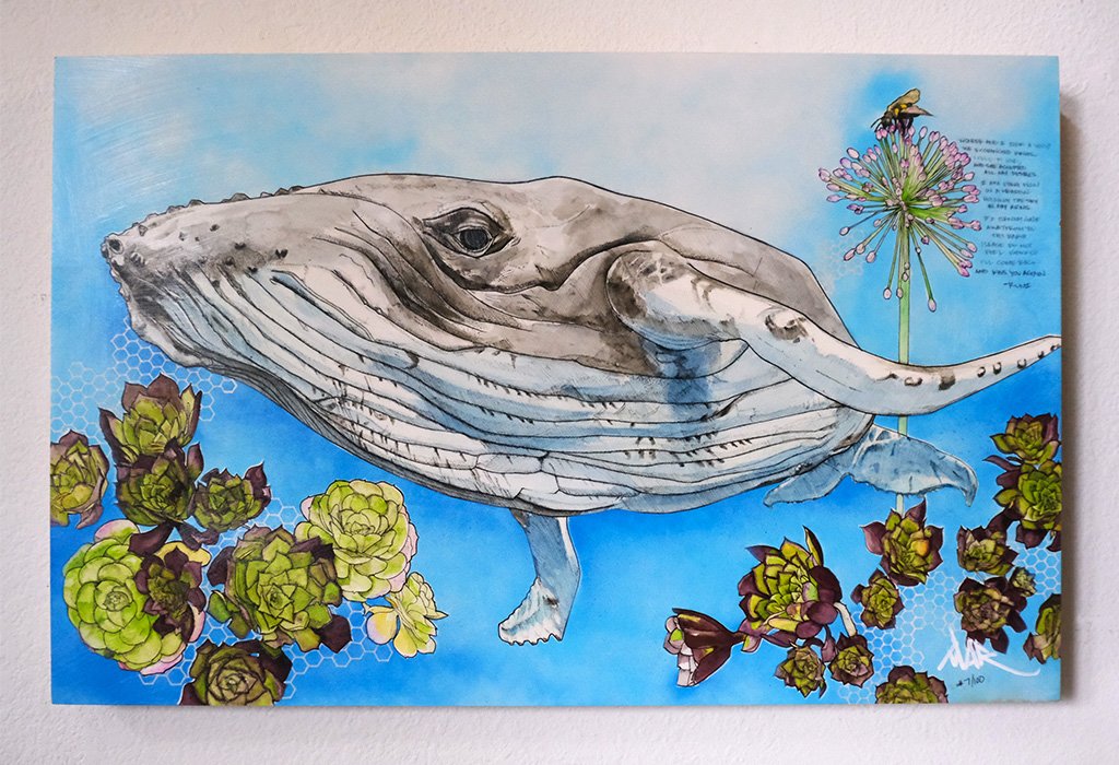 "Songcatcher" Print Mounted on Wood Panel