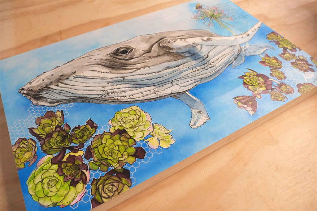 "Songcatcher" Print Mounted on Wood Panel