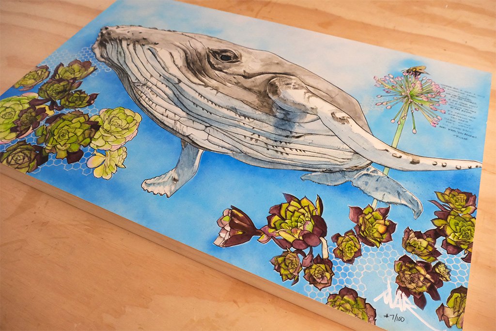 "Songcatcher" Print Mounted on Wood Panel