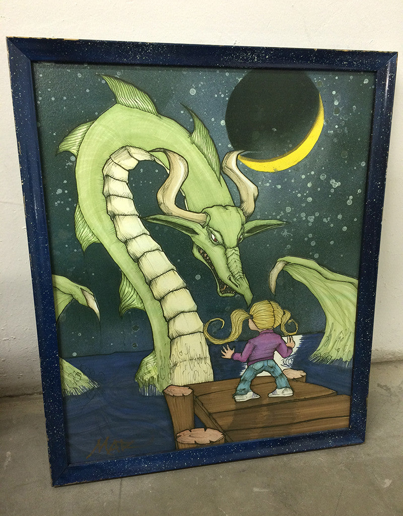 Framed Girl and Her Dragon