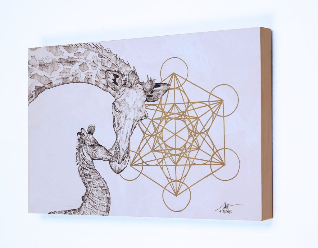 "All Day" Print Mounted on Wood Panel