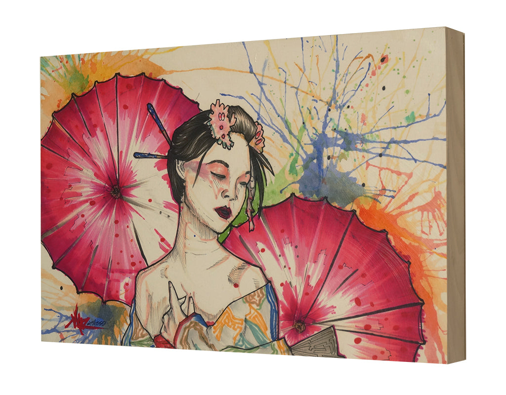"She Owned the Night" Print Mounted on Wood Panel